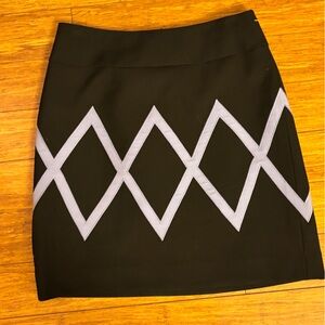 Carlisle black Skirt with lavender Diamond Pattern size 6